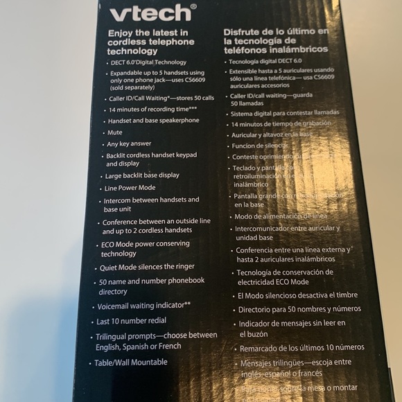 Vtech Cordless/Corded Digital Answering System Caller ID/Call Waiting Base New - Picture 3 of 6